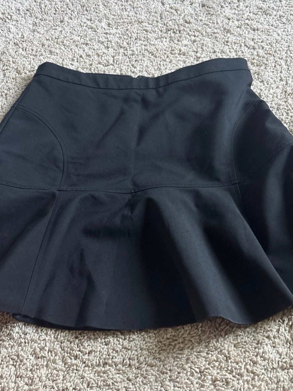 Elle Black Flared Skater Mini Skirt